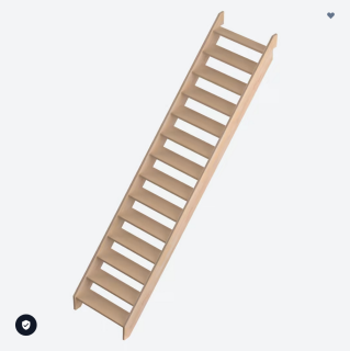 DOLLE SAVOIE - schody rovné bez podstupnic, masivní buk nelakovaný